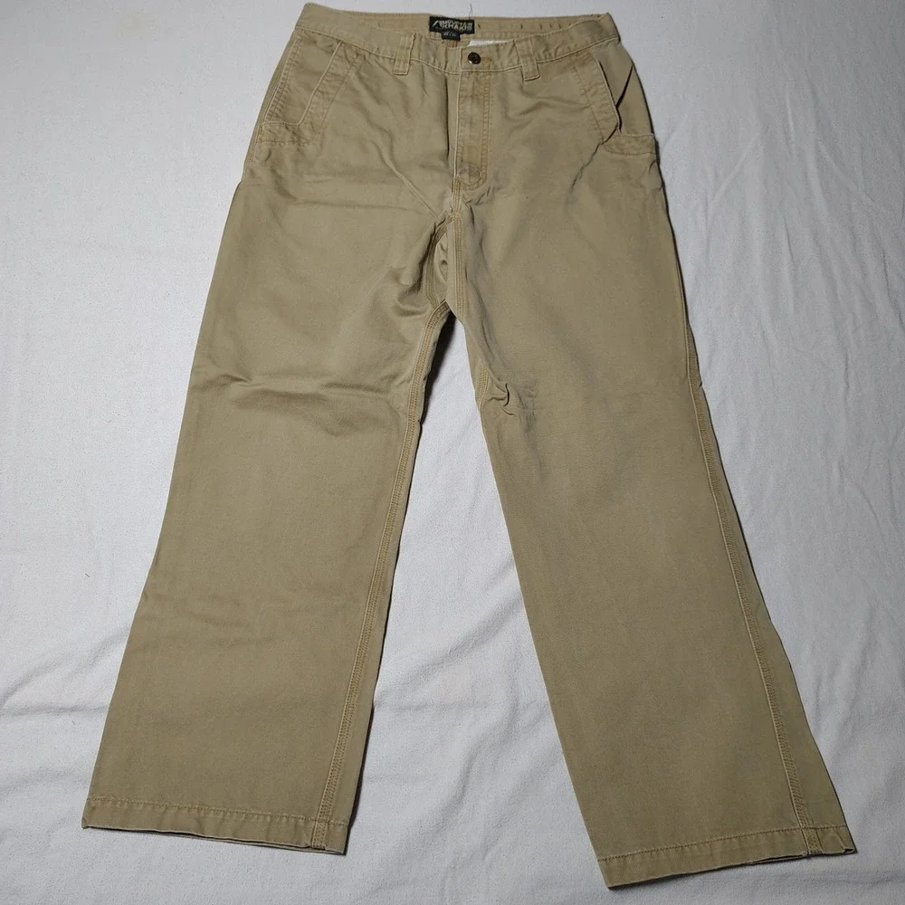 Mountain Khakis Pants Mens 34x32 Tan Teton Cotton Twill Rugged Outdoor Chino - Picture 1 of 14